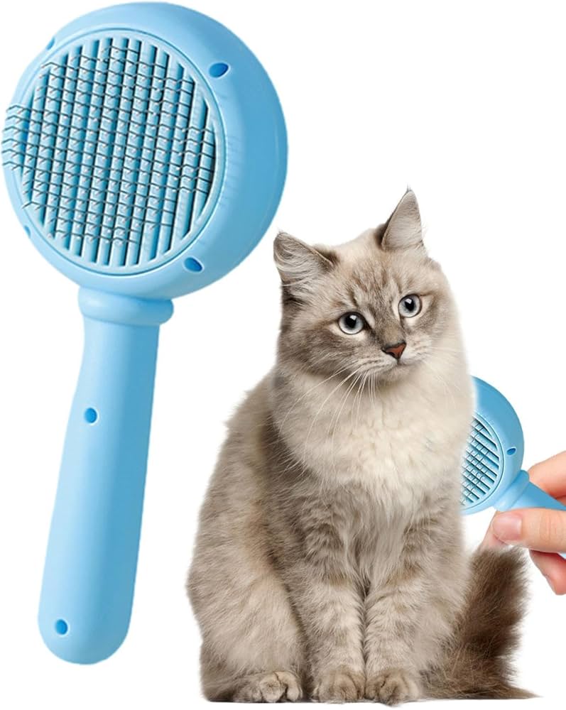 PawWoW™ Pet Hair Removal Comb - Push-On Cleaning Brush
