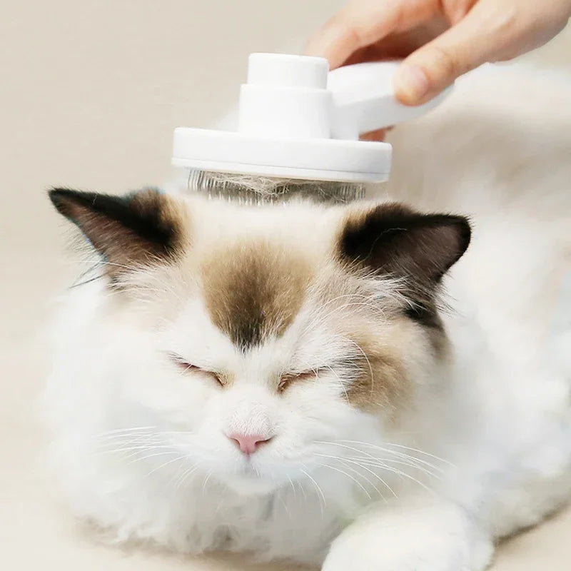 PawWoW™ Pet Hair Removal Comb - Push-On Cleaning Brush