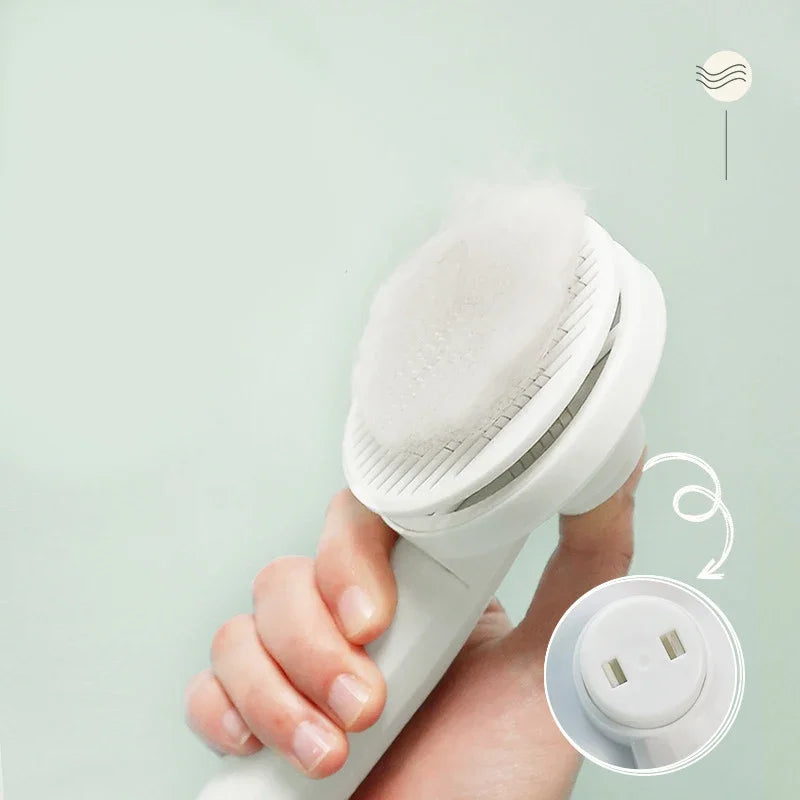 PawWoW™ Pet Hair Removal Comb - Push-On Cleaning Brush