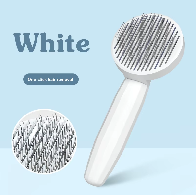 PawWoW™ Pet Hair Removal Comb - Push-On Cleaning Brush