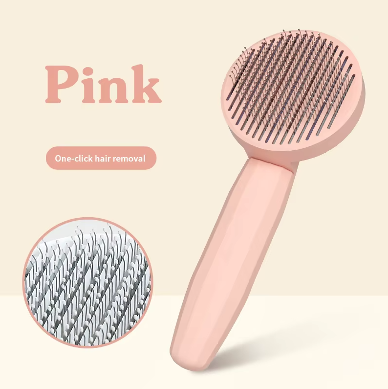 PawWoW™ Pet Hair Removal Comb - Push-On Cleaning Brush