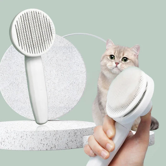PawWoW™ Pet Hair Removal Comb - Push-On Cleaning Brush